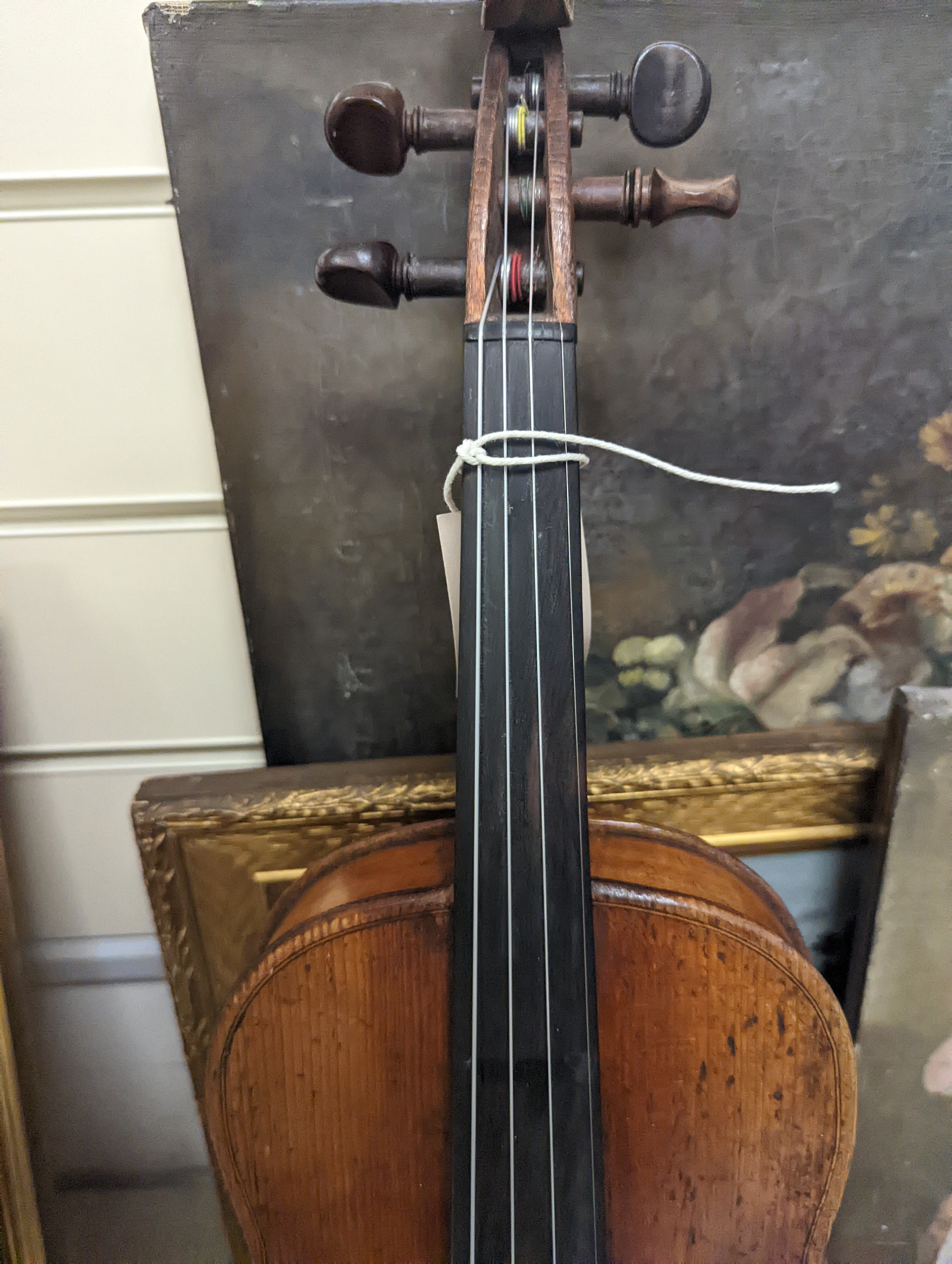 A 19th century Violin, lob. 35.5cm in case